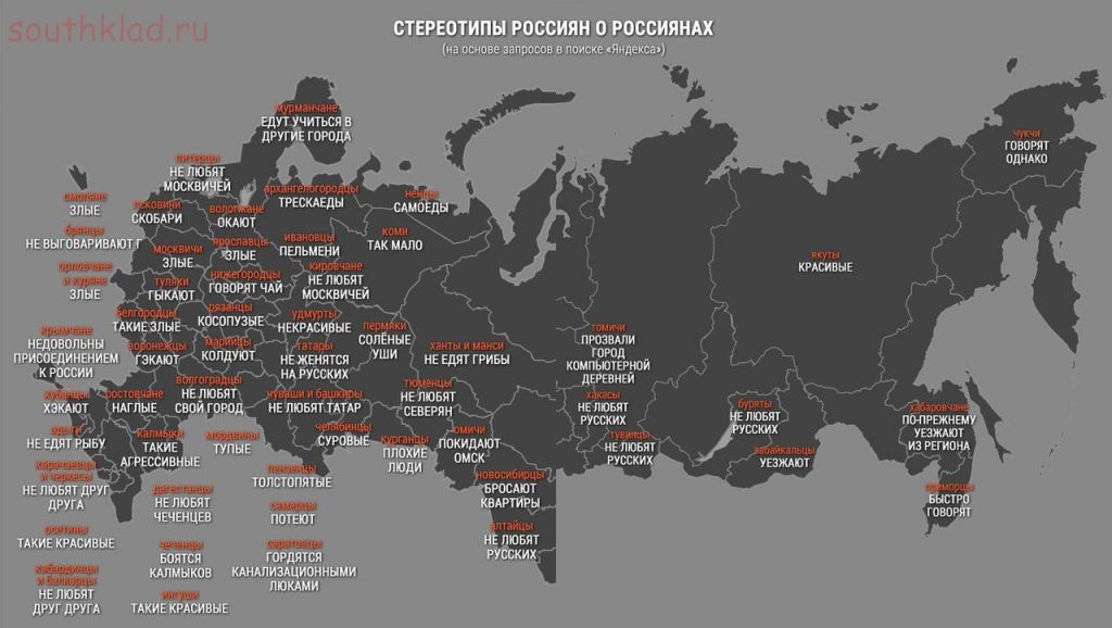 Стереотипная карта россии